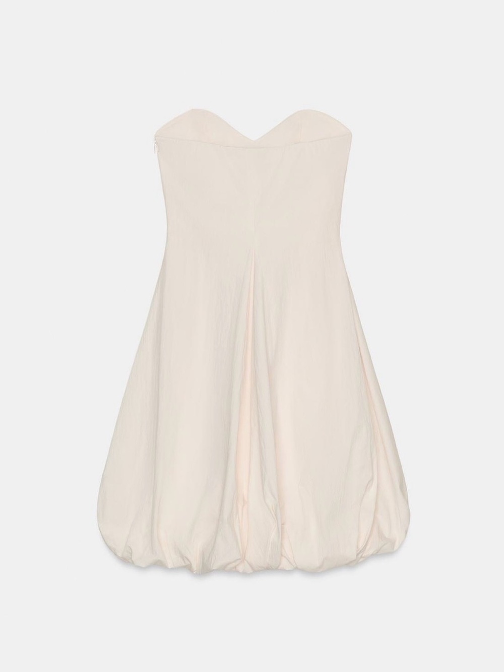 ZARA Strapless Bubble Hem Mini Dress in Light Pink - Picture 6 of 9